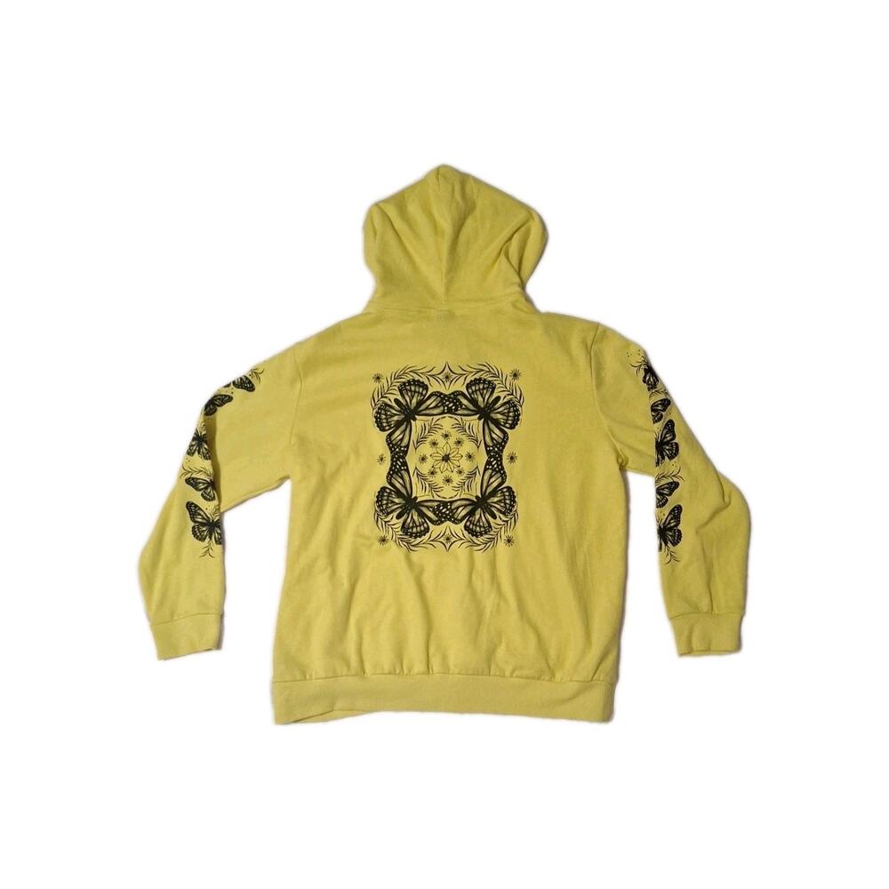 Torrid Fleece Butterfly Hoodie Yellow NWT New 1X